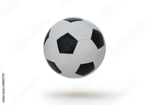 Soccer ball on white backgrond