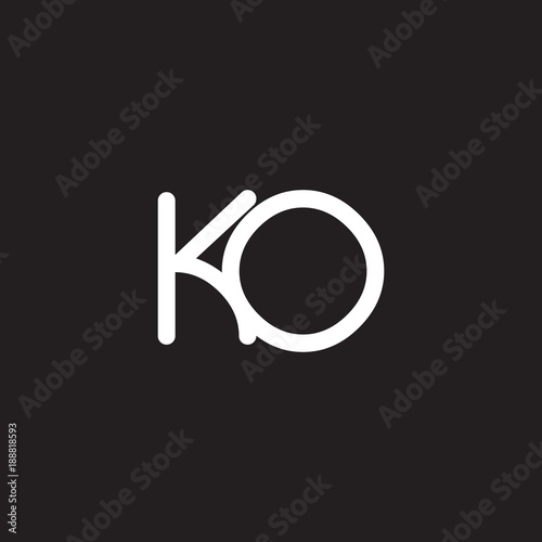 initial letter rounded logo modern white