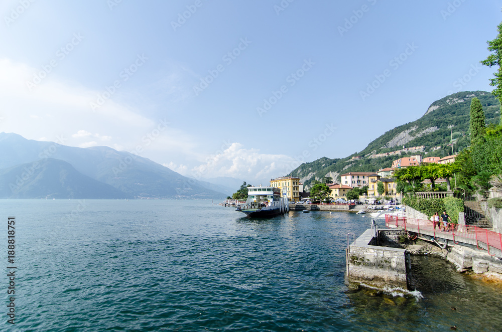 Landscape of lake, Italy.
