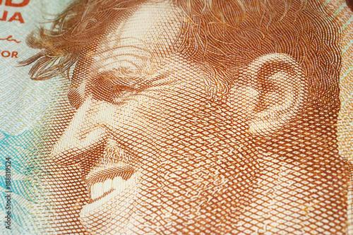 Very Close up the New Zealand 5 Dollars Bill photo