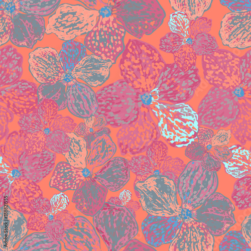 Vector colorful seamless floral pattern