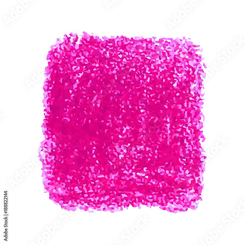 Pink crayon scribble texture stain isolated on white background