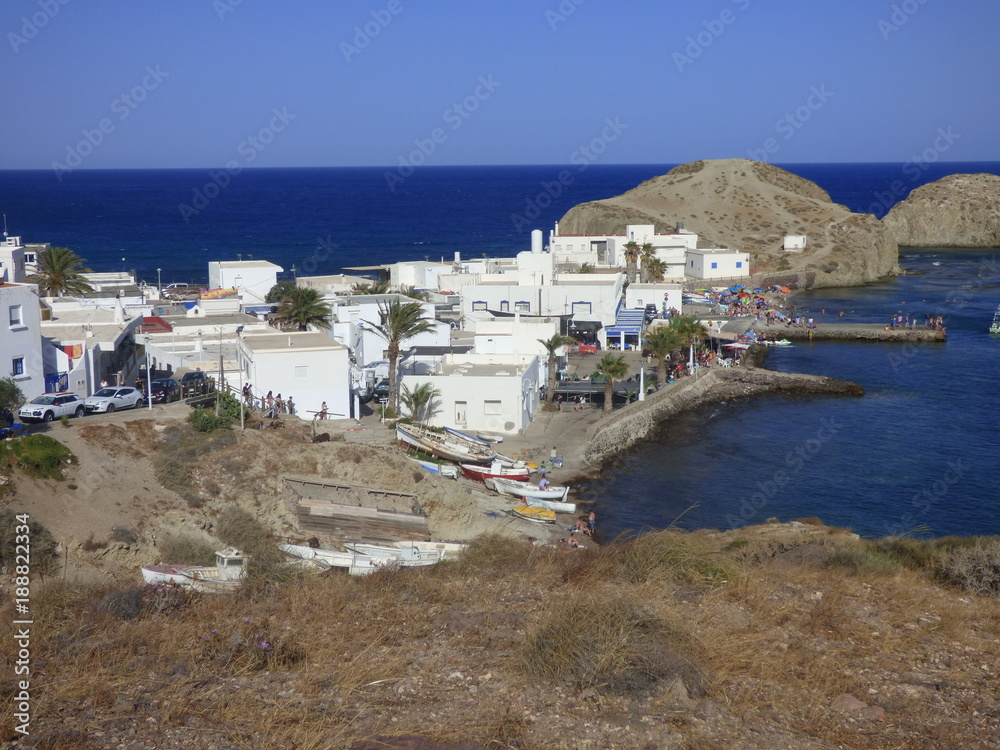 La Isleta del Moro Arráez, localidad del Parque Natural Cabo de Gata-Níjar, Provincia de Almería, perteneciente al municipio de Níjar