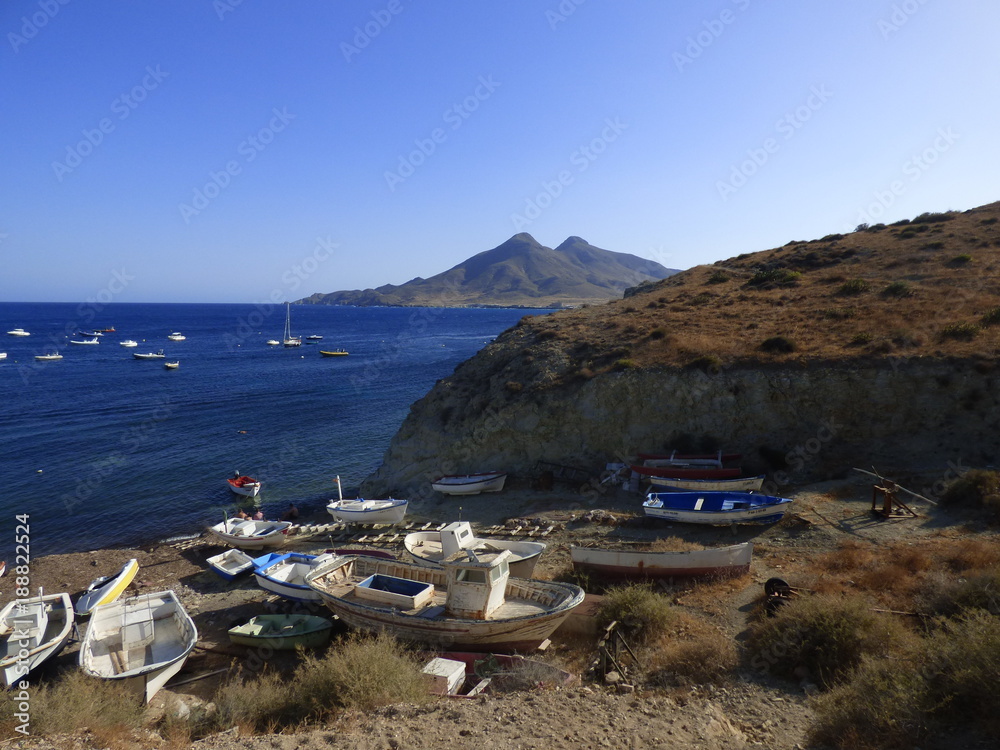 La Isleta del Moro Arráez, localidad del Parque Natural Cabo de Gata-Níjar, Provincia de Almería, perteneciente al municipio de Níjar