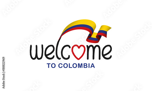 Colombia flag background