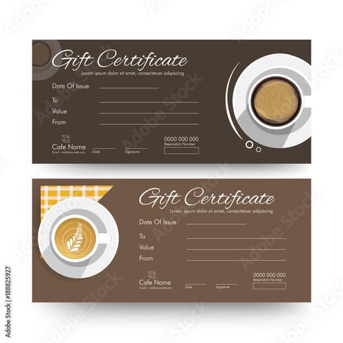 Gift voucher, certificate or discount card template.