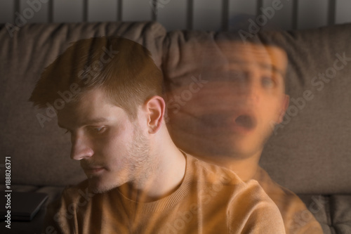 Картината върху платно Contemplated Man At Home