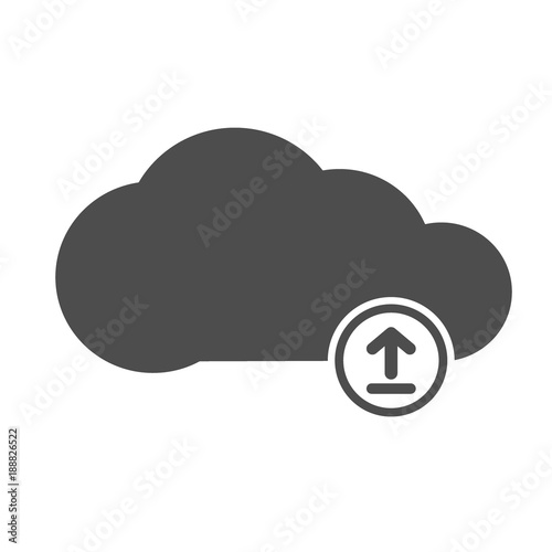 Cloud upload icon. Vector.