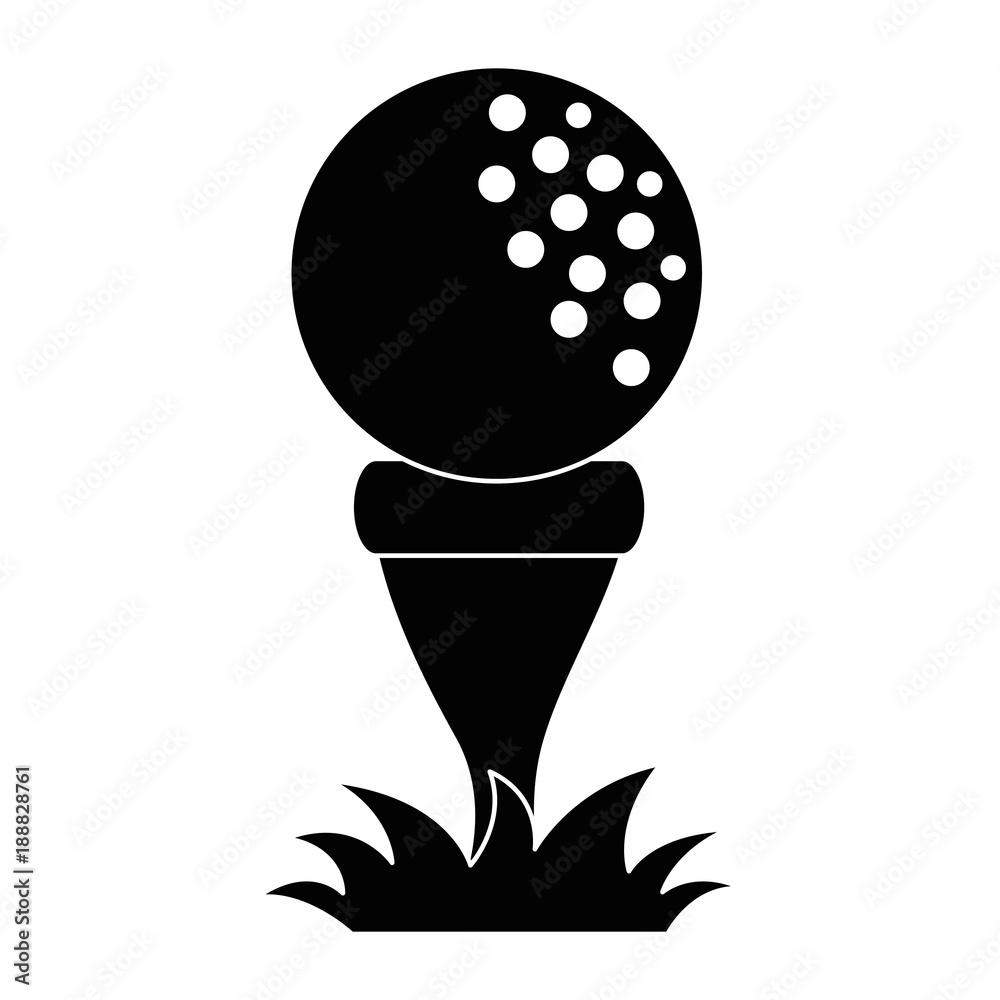 golf ball accessory with pin vector illustration design golf ball accessory with pin vector illustration design