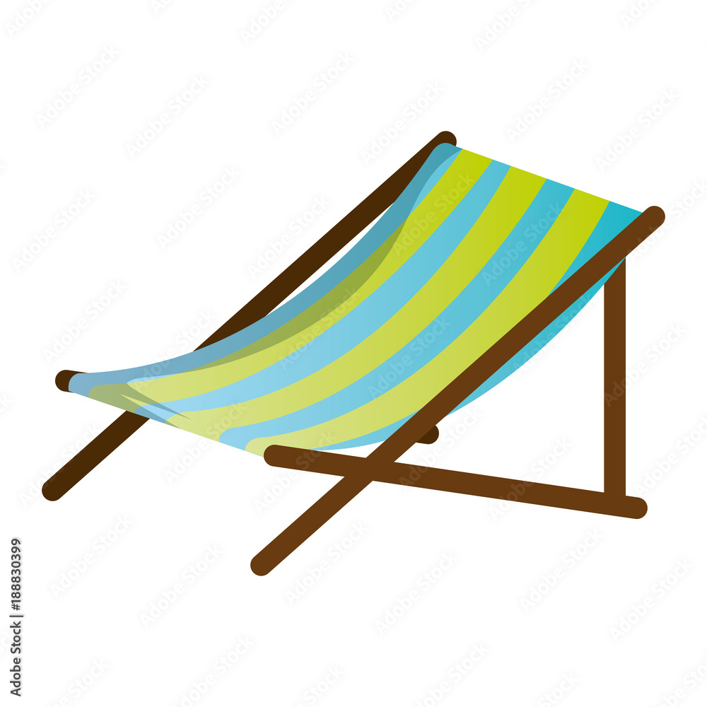 beach chair isolated icon vector illustration design