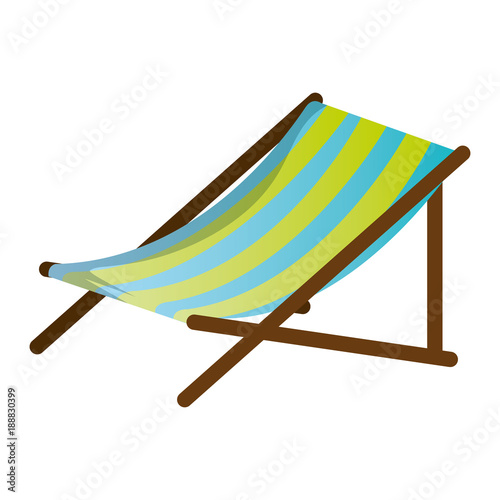 beach chair isolated icon vector illustration design