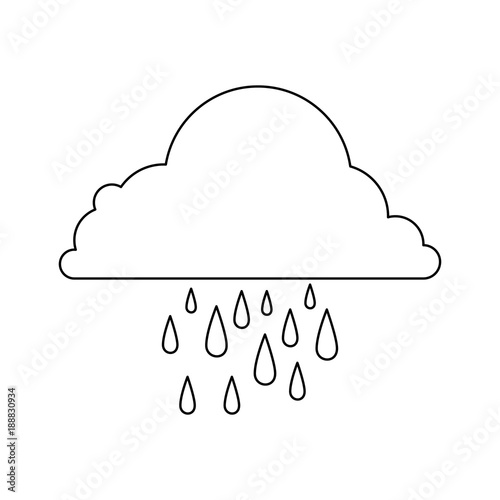 weather cloud rainy icon vector illustration design