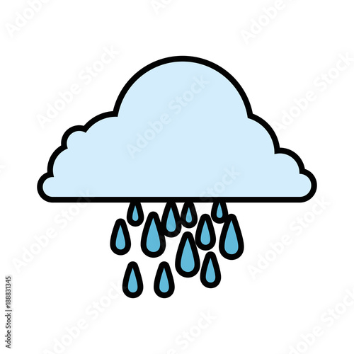 weather cloud rainy icon vector illustration design
