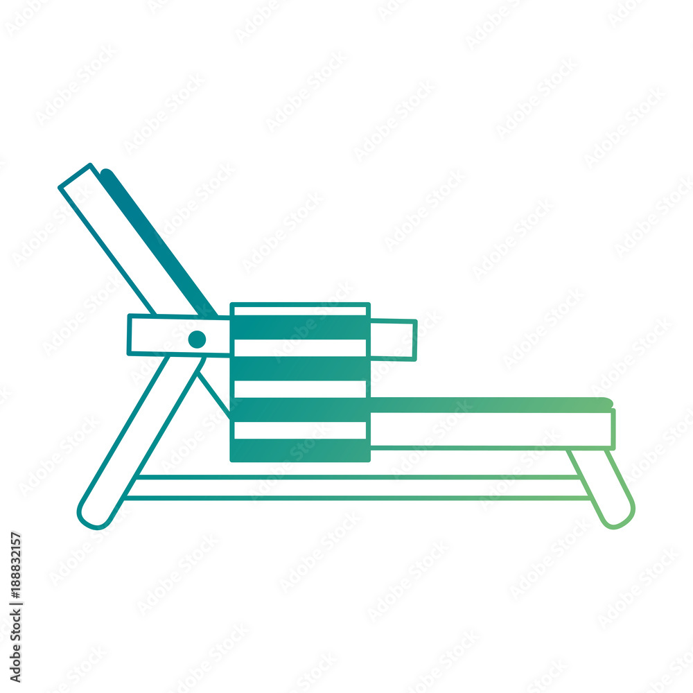 beach chair with towel vector illustration design beach chair with towel vector illustration design