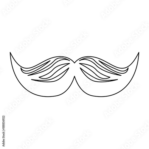 mustache hipster style icon vector illustration design