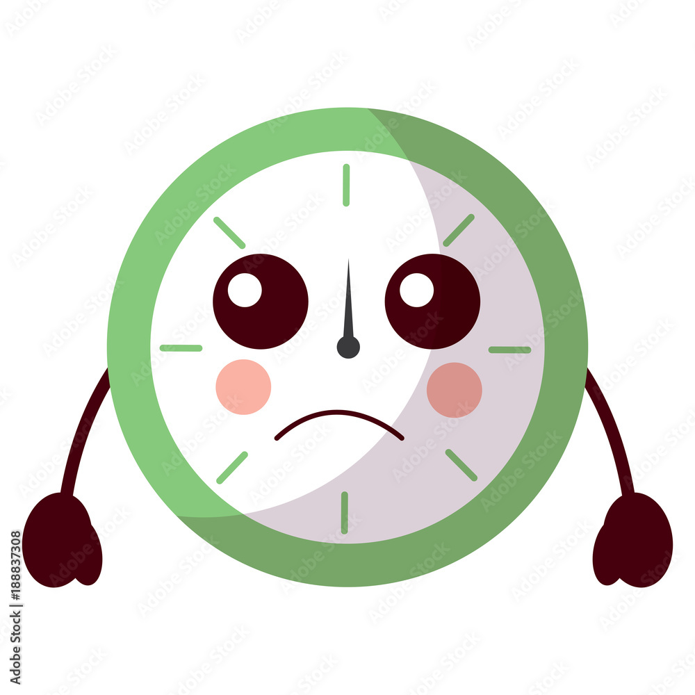 Obraz premium clock kawaii icon image vector illustration design