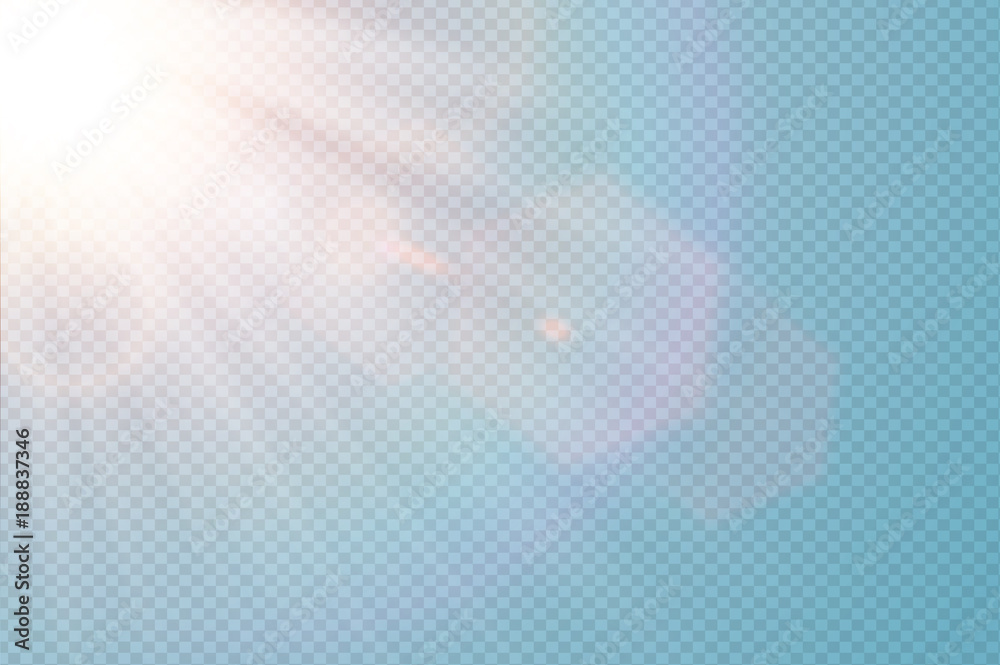 Vector transparent sunlight special lens flare. Abstract diagonal sun  translucent light effect design. Isolated transparent background. Glow decor  element. Star burst rays and spotlight vector de Stock | Adobe Stock