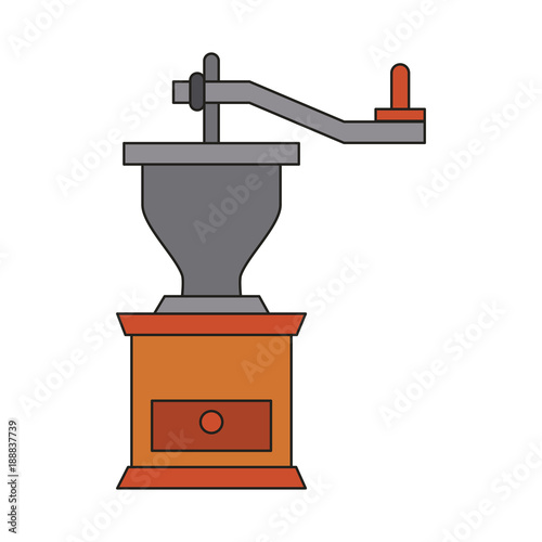 Vintage coffee grinder icon vector illustration graphic design