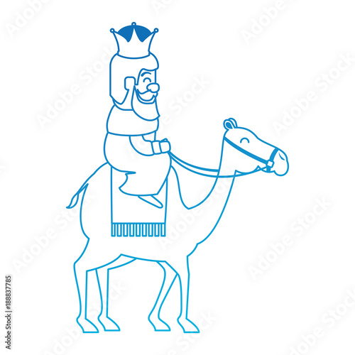 king wizard in camel avatar character vector illustration design