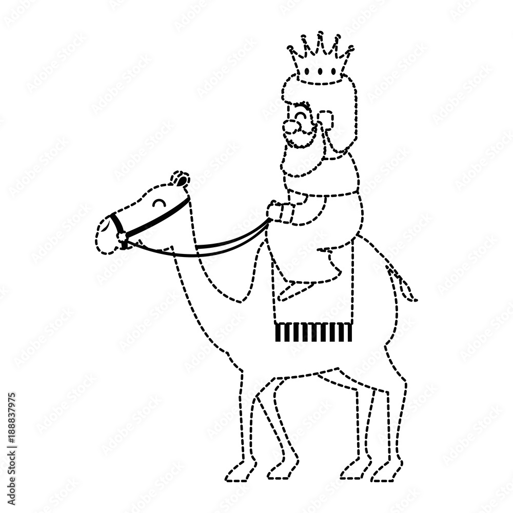 Fototapeta premium king wizard in camel avatar character vector illustration design