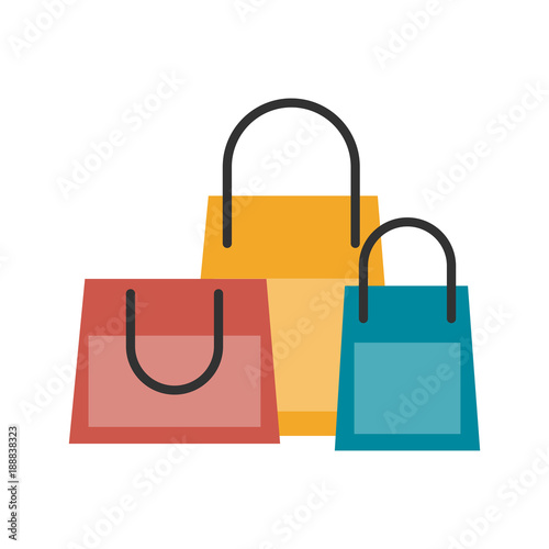 Shopping bags isolated icon vector illustration graphic design