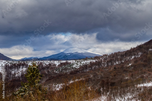 Carpathian mountains in winter