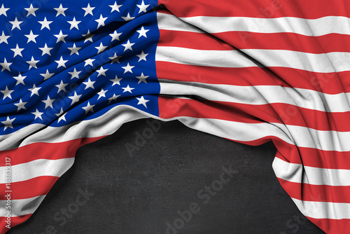Flag of USA (United States of America) - 3D rendering