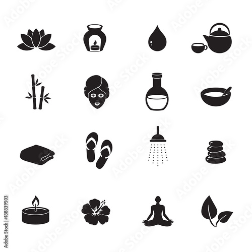 Spa icon set. Collection of vector icons.