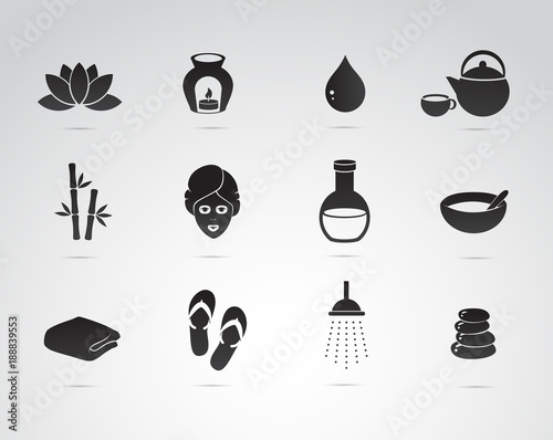 Spa icon set. Collection of vector icons.