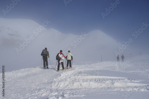 mountaineers towards the top of Piazzo - alps Orobie