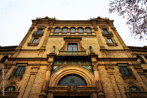 Andalusian style building in Sevilla city, Spain