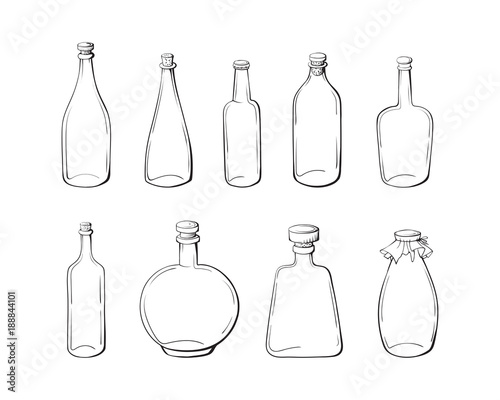Sketch bottles.