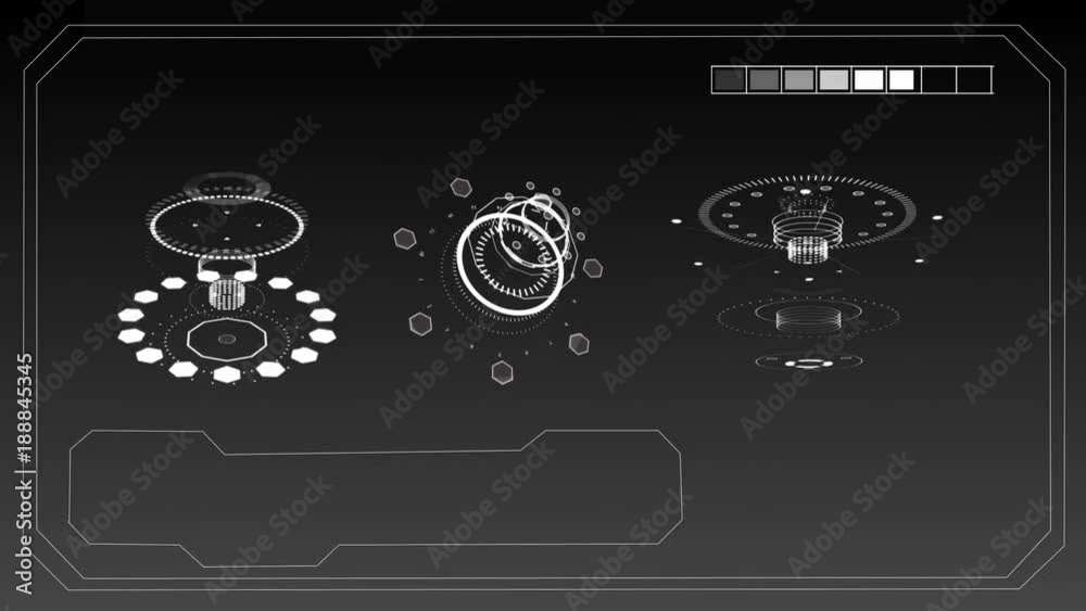 A set of HUD interface elements with a different background. A set of HUD interface elements with a different background.