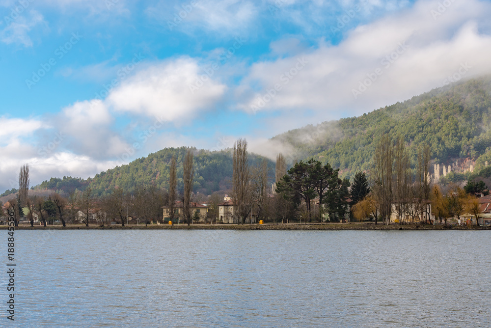 Foggy winter day at the Golcuk Lake, at Golcuk, Odemis, Izmir, Turkey Foggy winter day at the Golcuk Lake, at Golcuk, Odemis, Izmir, Turkey