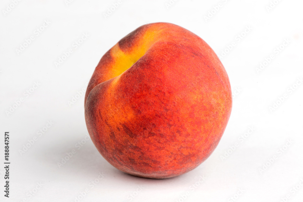 peach on white background