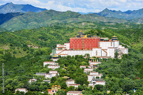 The Putuo Zongcheng Temple complex. One of Eight Outer Temples. Located near Chengde Mountain Resort, Chengde City, Heibei Province, China. photo