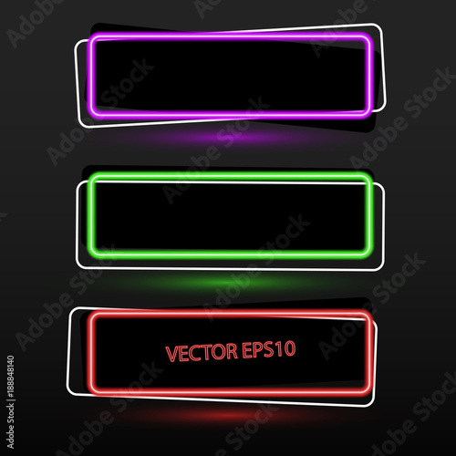 Neon backgrounds for a banner, inscriptions ... - vector eps10