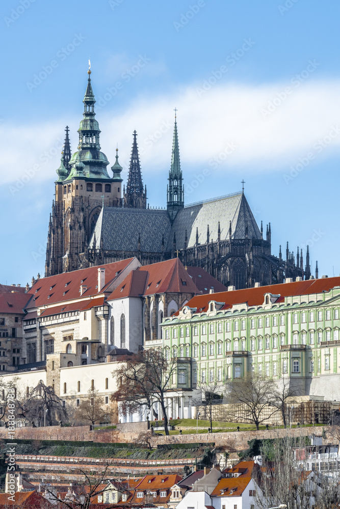 Fototapeta premium Blue sky over the Cathedral of St. Vitus