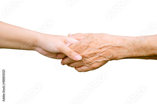 the isolated hands on a white background