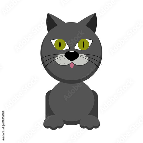 Fototapeta Naklejka Na Ścianę i Meble -  Cute cat character