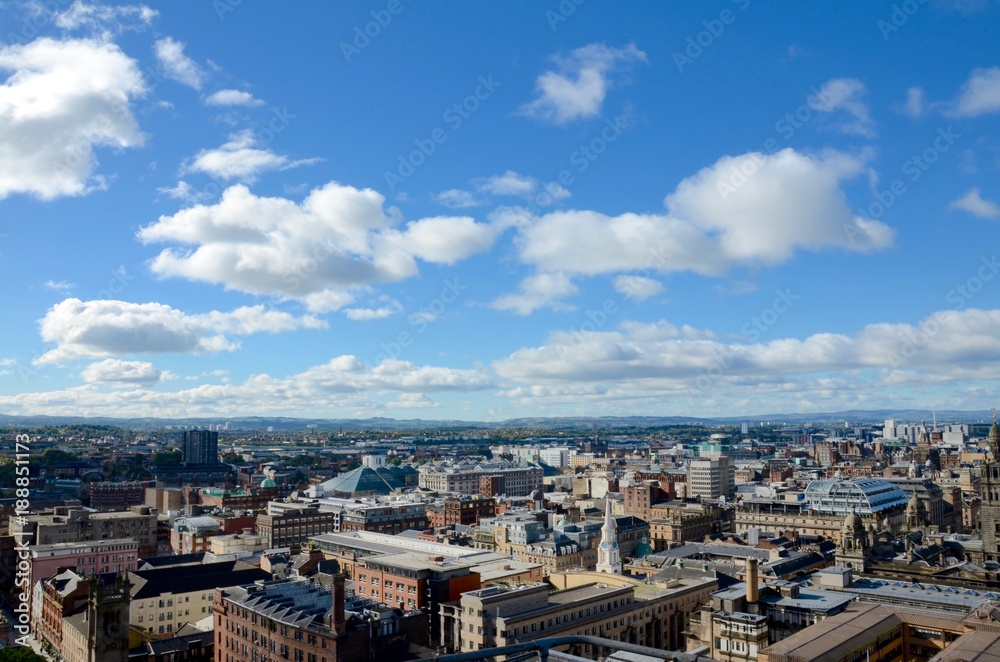 The skyline of Glasgow city centre