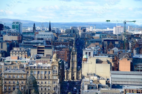 The skyline of Glasgow city centre