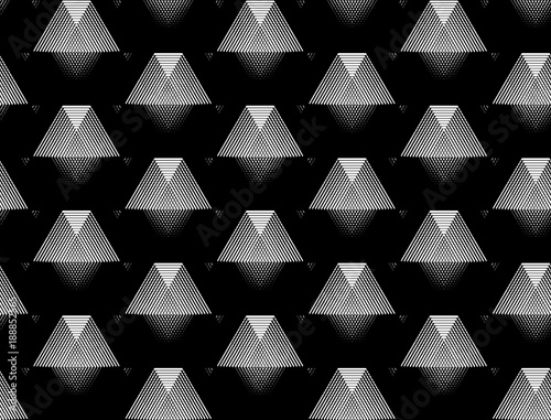 Design seamless monochrome geometric pattern © amicabel
