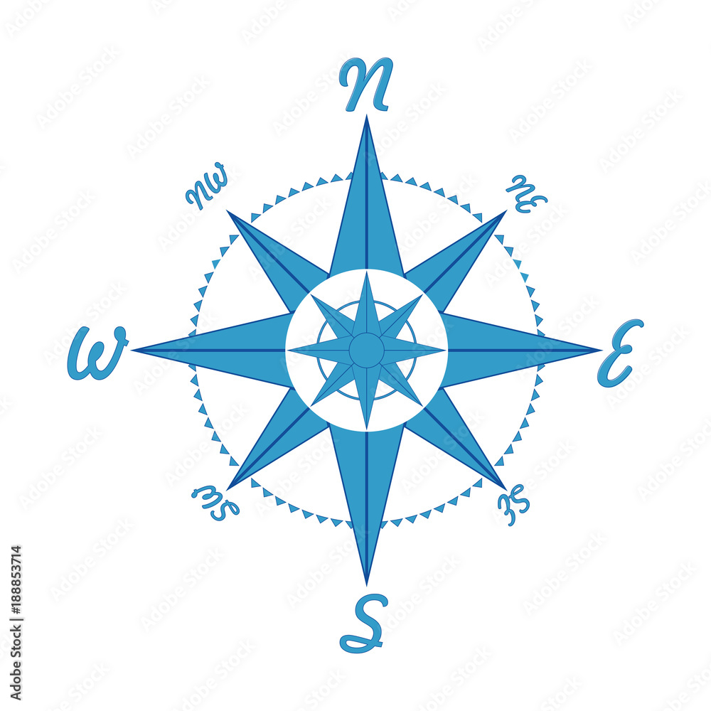 Compass wind rose vector design element Compass wind rose vector design element