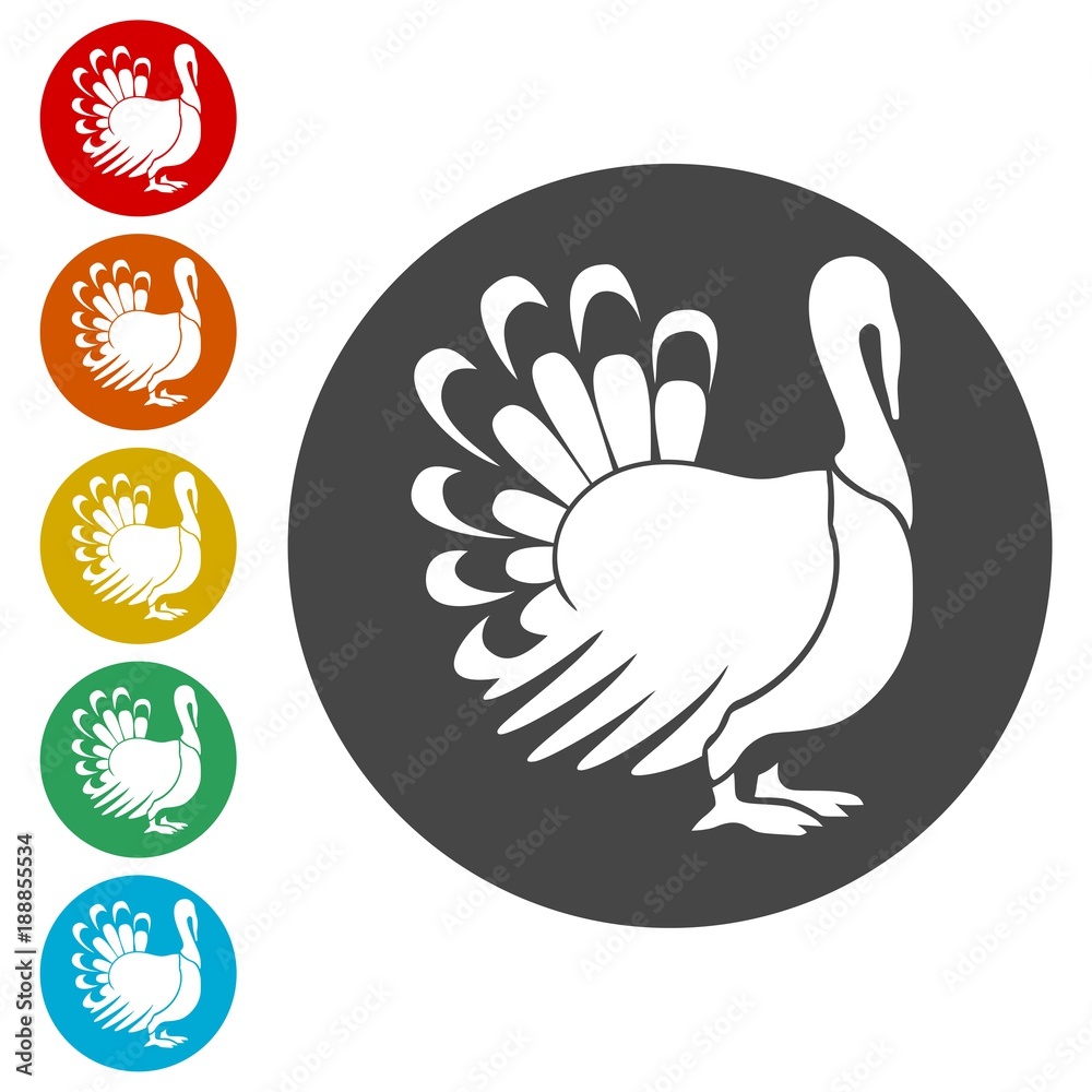 Turkey silhouette icon Turkey silhouette icon
