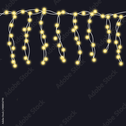 Christmas tree light string garland frame 