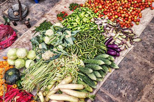 Vegetables Offered on the Street, Kathmandu, Nepal
