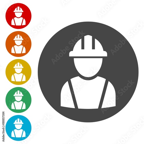 Contractor Icon, Workers icon 