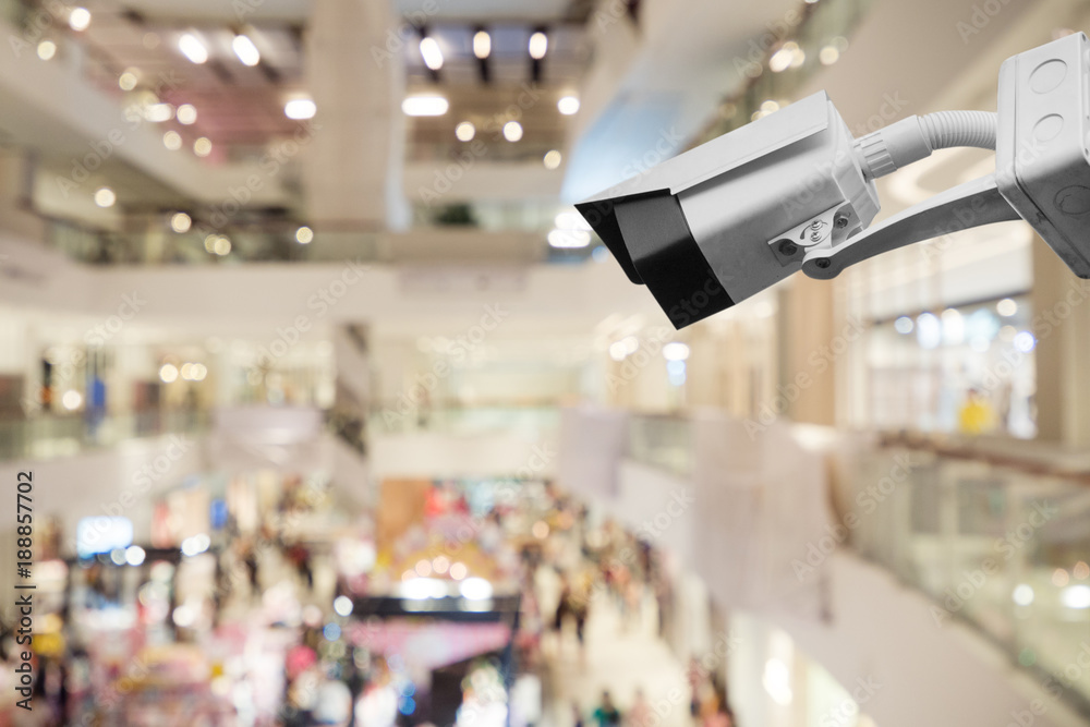 CCTV system security in the shopping mall. CCTV system security in the shopping mall.
