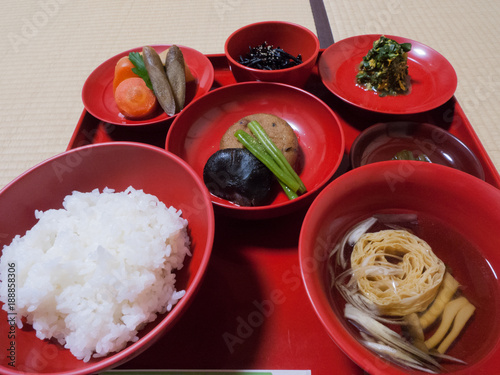 夕食の精進料理